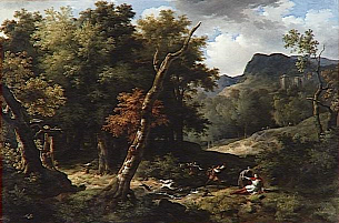 Carloman blessé à mort dans la forêt de Bézu - 1821 par Jean-Charles-Joseph Rémond -Musée du Louvre